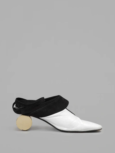 Shop Jw Anderson Women's Cylinder Heel Ballet Shoe In White And Black