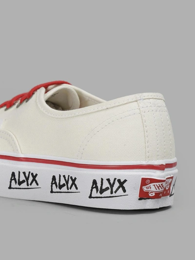 Shop Alyx X Vans Women's Off-white Printed Sole Sneakers