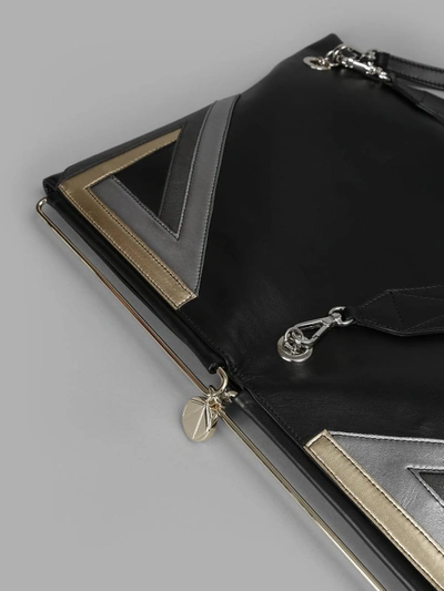 Shop Simone Rainer Black Triangle Bag With Metal Details