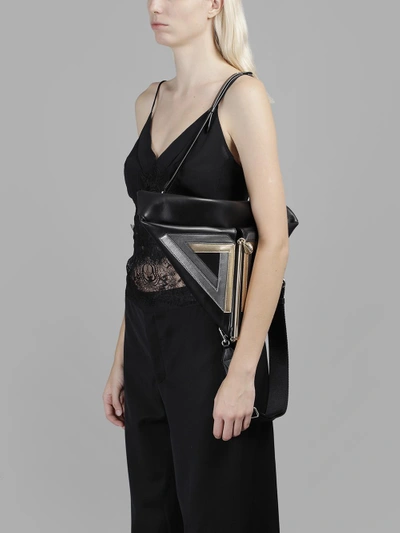 Shop Simone Rainer Black Triangle Bag With Metal Details