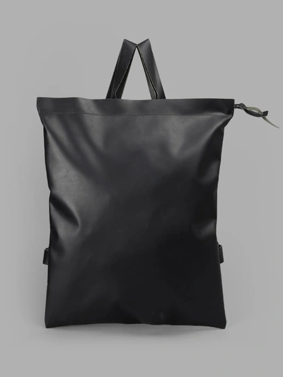 Shop Delle Cose Black Bakcpack Made Out Of Original Military Rubber