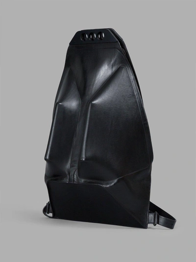 Shop Khourianbeer Black Leather Two Backpack