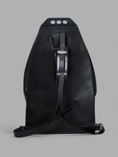 Shop Khourianbeer Black Leather Two Backpack