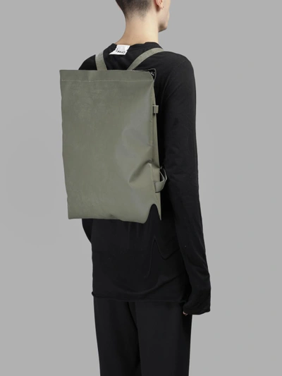Shop Delle Cose Green Bakcpack Made Out Of Original Military Rubber