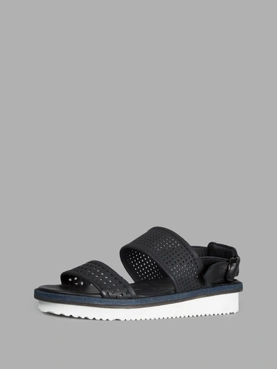 Shop Bb Bruno Bordese Black Perforated Sandals