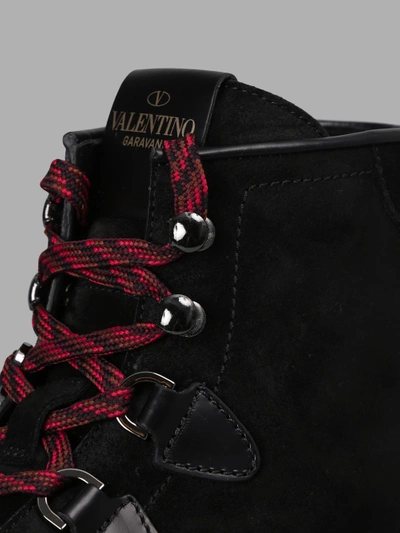 Shop Valentino Men's Black Hiking Boots