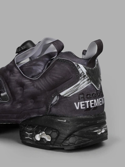 Shop Vetements X Reebok Men's Black Highlighted Pump Sneakers In In Collaboration With Reebok