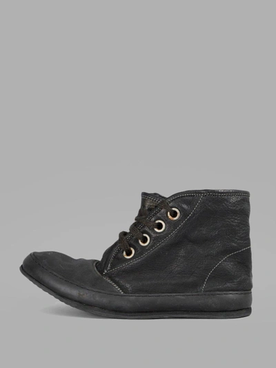 Shop A Diciannoveventitre Men's Black Leather Sneakers