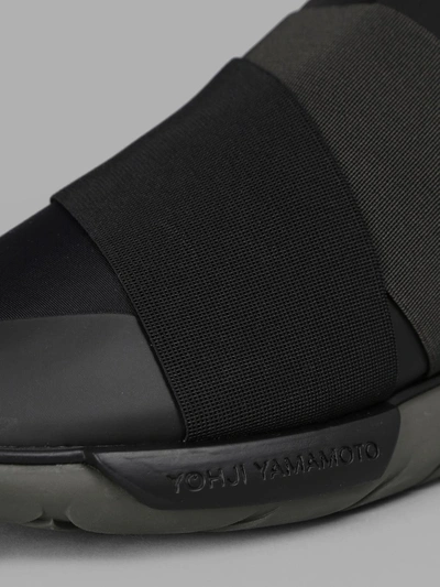 Shop Y-3 Men's Black Qasa Boot Sneakers