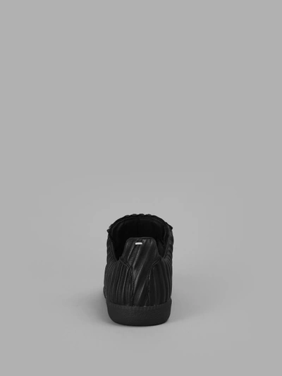 Shop Maison Margiela Men's Black Sheepskin Replica Sneakers