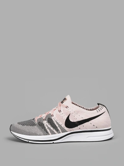 Shop Nike Men's Multicolor Flyknit Trainer Sneakers In Grey/black/pink