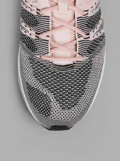 Shop Nike Men's Multicolor Flyknit Trainer Sneakers In Grey/black/pink