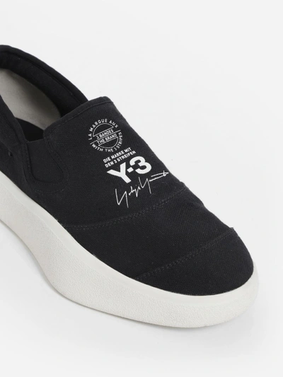 Shop Y-3 Men's Black And White Tangutsu Slip-on Sneakers In Runway Piece