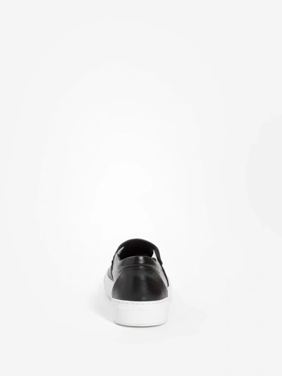 Shop Marcelo Burlon County Of Milan Marcelo Burlon Men's Black Logo Slip On Sneakers In Runway Piece