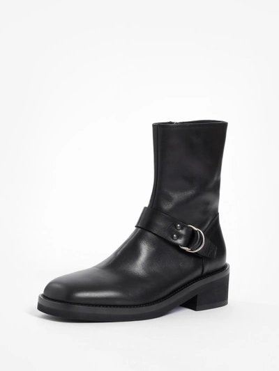 Shop Ann Demeulemeester Men's Black Square Toe Boots In Runway Piece