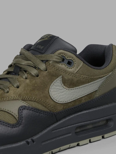 Shop Nike Men's Green Air Max 1 Premium Sneakers