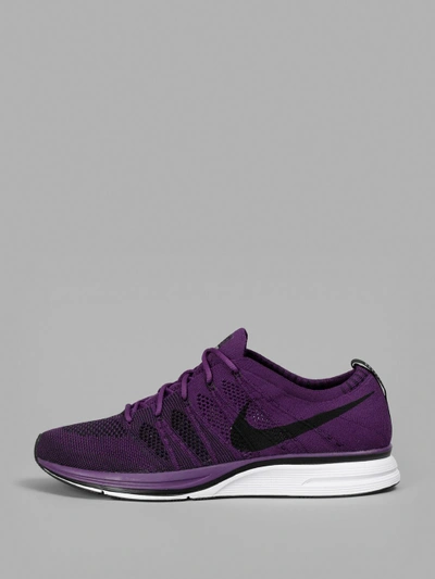 Shop Nike Mwn'a Purple Flyknit Trainer Sneakers