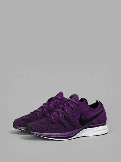 Shop Nike Mwn'a Purple Flyknit Trainer Sneakers