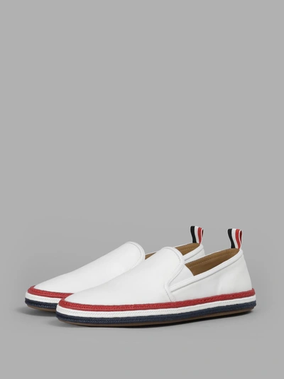 Shop Thom Browne Men's White Espadrillas