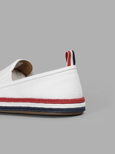 Shop Thom Browne Men's White Espadrillas