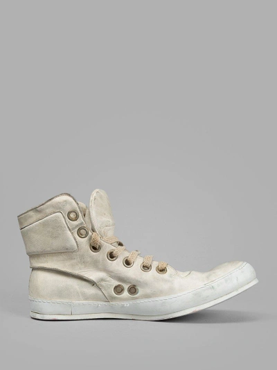 Shop A Diciannoveventitre Men's Off-white Leather Sneakers