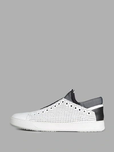 Shop Bb Bruno Bordese White Perforated Sneakers