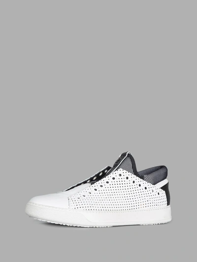 Shop Bb Bruno Bordese White Perforated Sneakers