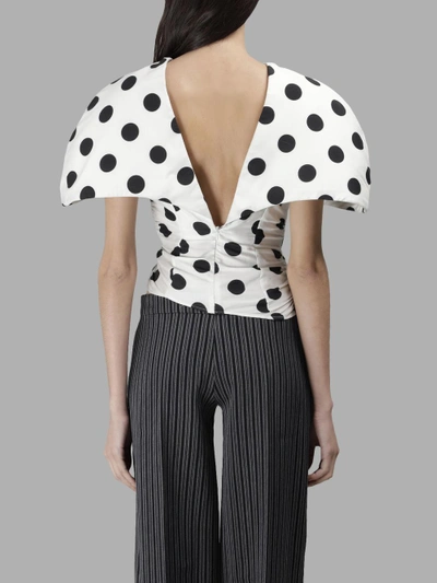 Shop Jacquemus Women's Le Vallauris Fronce Black/white Dots Shirt