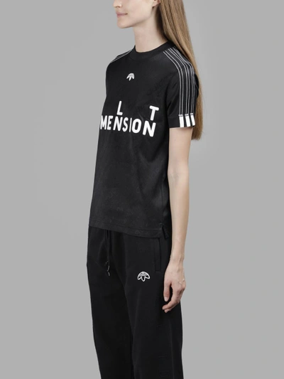 Shop Adidas Originals By Alexander Wang Adidas By Alexander Wang Women's Black Jacquard Soccer T-shirt In In Collaboration With Alexander Wang