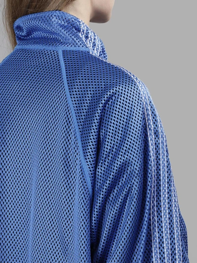 Shop Adidas Originals By Alexander Wang Adidas By Alexander Wang Women's Blue Mesh Track Sweater