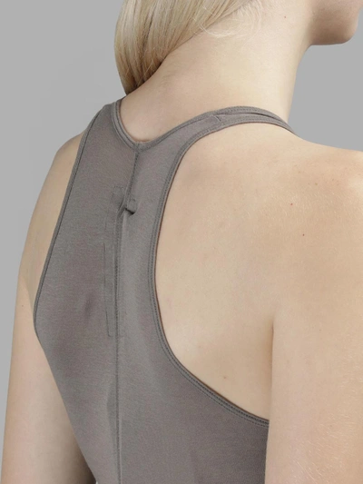 Shop Rick Owens Women's Grey Ribbed Tank Top