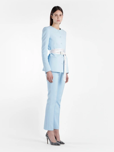 Shop Off-white Off White C/o Virgil Abloh Women's Light Blue Cigarette Pants