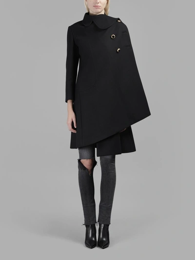 Shop Balenciaga Women's Black Pulled Feminin Coat