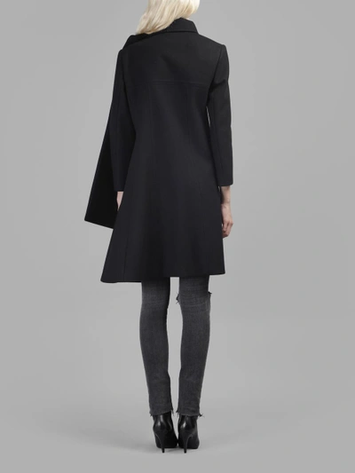 Shop Balenciaga Women's Black Pulled Feminin Coat