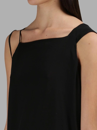 Shop Isabel Benenato Black Asymmetric Silk Dress