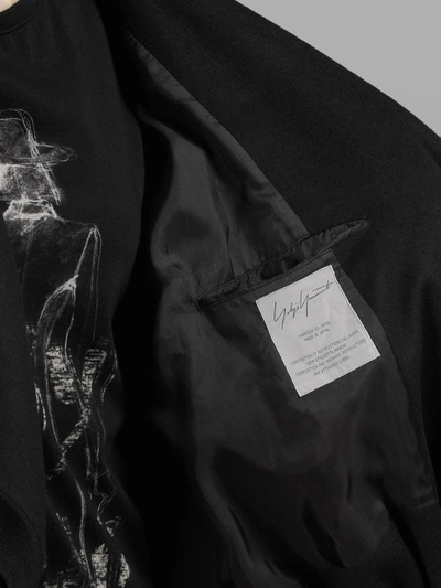 Shop Yohji Yamamoto Women's Double Belt Gathered Coat In Black