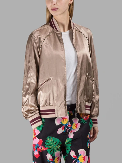 Shop Valentino Pink Bomber Jacket