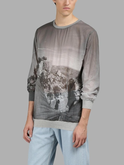 Shop Bless Grey Printed Sweater