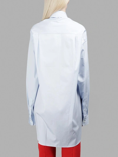 Shop Vetements Women's Light Blue Oversize Shirt