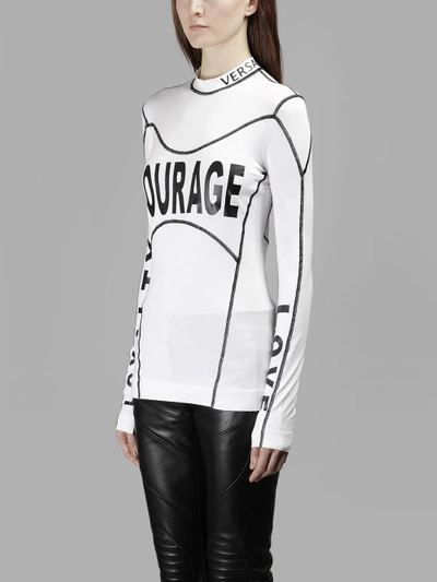 Shop Versace Women's White Courage T-shirt