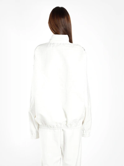 Shop Faustine Steinmetz Women's Off White Logo Track Sweater In Runway Piece