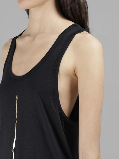 Shop Haider Ackermann Women's Black Tank Top With Golden Foil Print