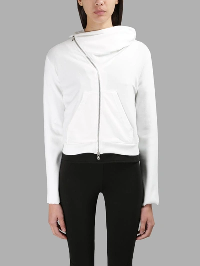 Shop Primordial Is Primitive White Cropped Hoodie