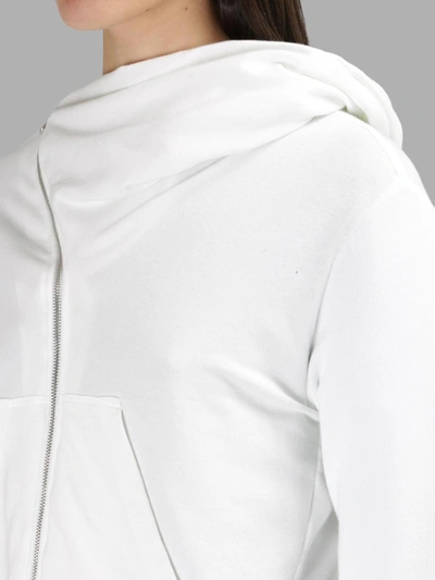 Shop Primordial Is Primitive White Cropped Hoodie