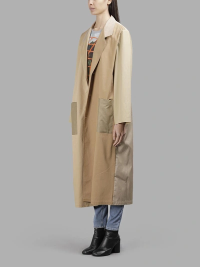 Shop Bless Women's Work Coat In Sand Camel And Ivory