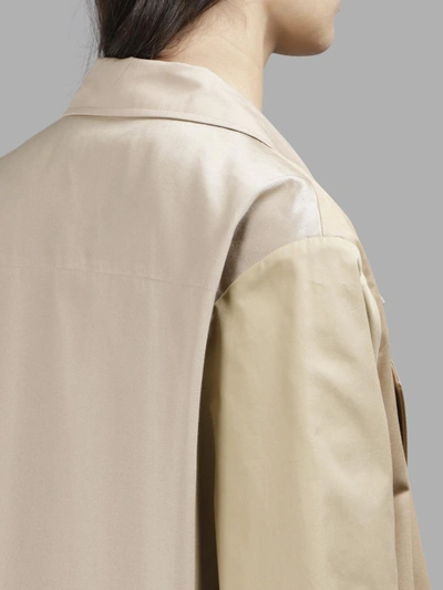 Shop Bless Women's Work Coat In Sand Camel And Ivory