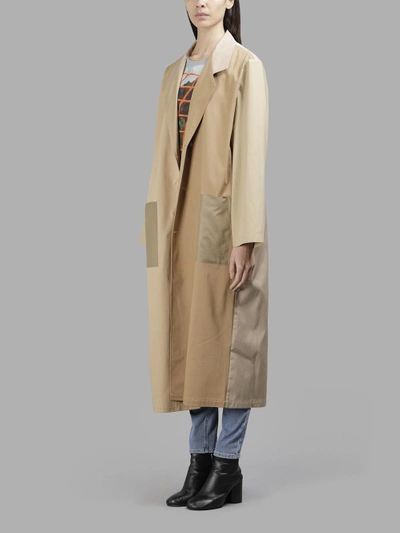 Shop Bless Women's Work Coat In Sand Camel And Ivory