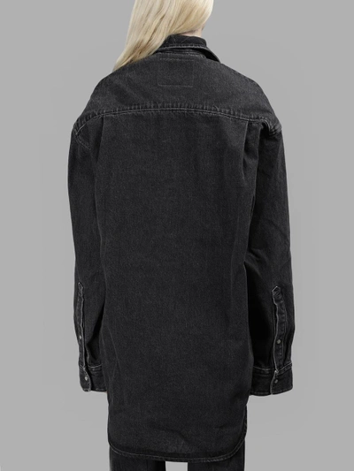 Shop Vetements Women's Black Heavy Oversize Denim Shirt