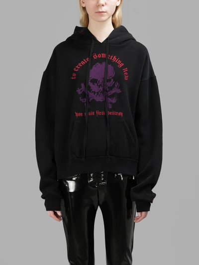 Shop Ben Taverniti Unravel Project Ben Taverniti Unravel Women's Black Vision Terry Over Hoodie