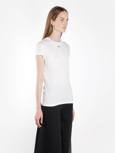 Shop Off-white Off White C/o Virgil Abloh Women's White Fern Fitted Tee